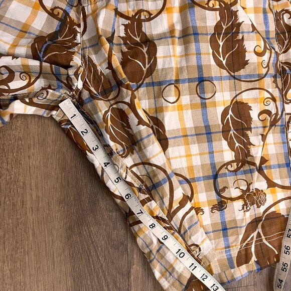 NEW Phat Farm Classics Retro Plaid Leaf Shorts Men's 40 - Picture 5 of 8